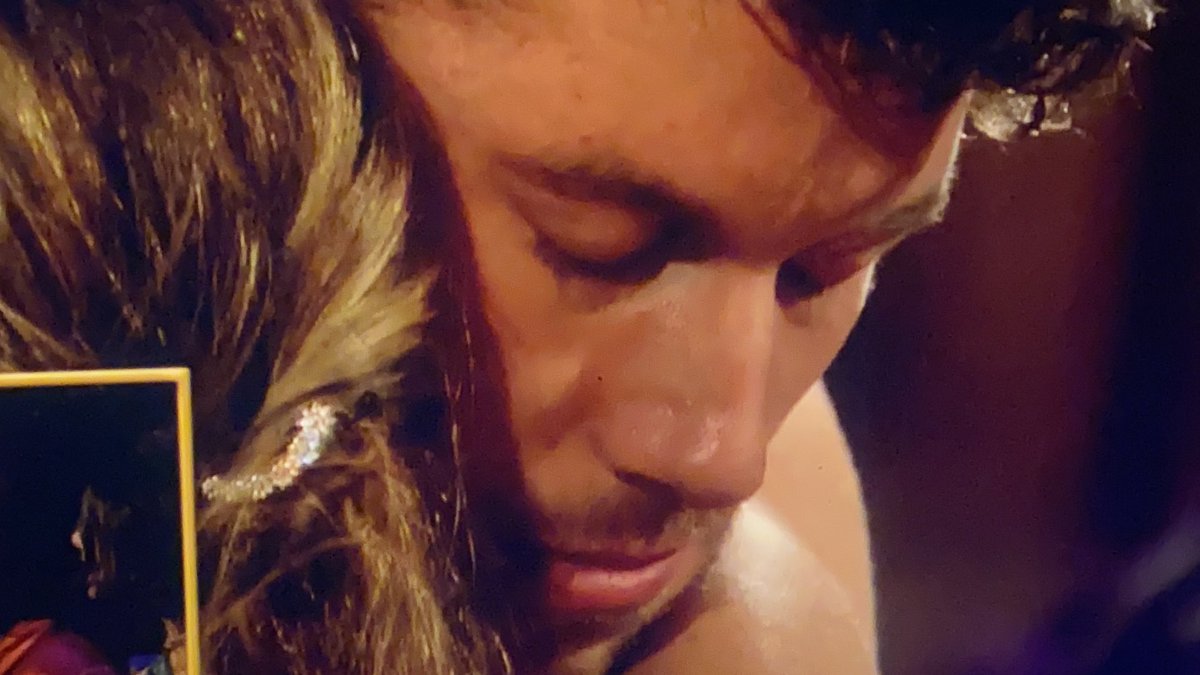 bachelorroses's tweet photo. Breaking news!! A rare moment of Clayton showing any kind of sadness towards a relationship #TheBachelorABC https://t.co/HfDUzXtOJG