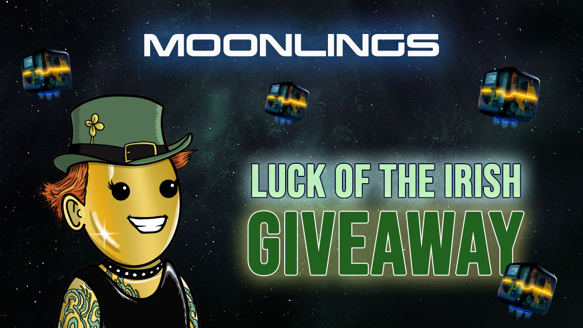 🍀 LUCK OF THE IRISH GIVEAWAY 🍀
To celebrate the sell out, we're airdropping 10 FREE Moonlings to lucky holders! 🚀
 
👉Holders can sign up in our discord for a chance to win!🍀
 
👉Winners TBA at our Reveal Party at 8pm EST Thursday on Spaces.
 
👉RT for extra luck! 🍻