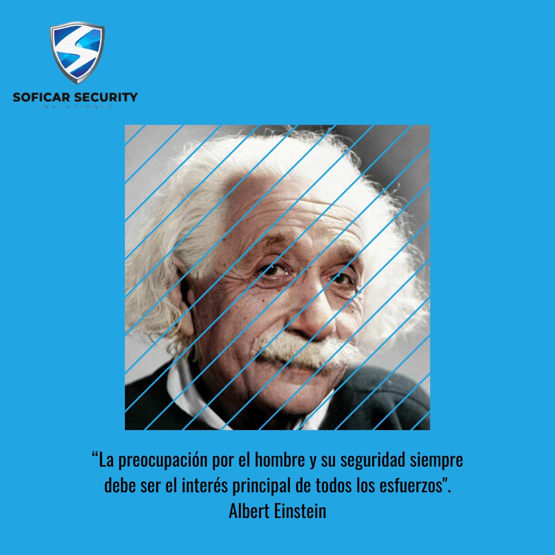inversofic's tweet photo. Frases que inspiran y dan sabiduría: “La preocupación por el hombre y su seguridad siempre debe ser el interés principal de todos los esfuerzos".
Albert Einstein #grancaracas #DistritoCapital #Miranda #Guatire #Venezuela #soficar #Security https://t.co/42P9wC9dSe