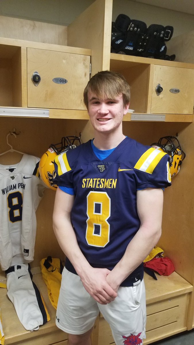 Had a great visit at <a href="/WPU_Football/">𝙒𝙞𝙡𝙡𝙞𝙖𝙢 𝙋𝙚𝙣𝙣 𝙁𝙤𝙤𝙩𝙗𝙖𝙡𝙡</a> with <a href="/AaronHinnah/">Aaron Hinnah</a>! Thanks for the opportunity to observe the wide reciever meetings!