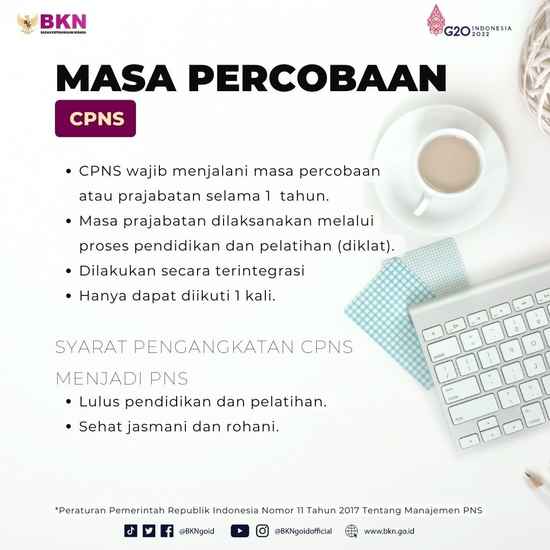 BKNgoid's tweet photo. #SobatBKN, lulus pendidikan dan pelatihan (Diklat) selama satu tahun serta sehat jasmani dan rohani adalah syarat utama CPNS diangkat menjadi PNS. https://t.co/NEZSU0wOjj