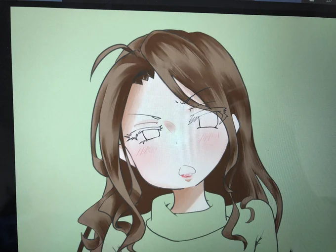 今日は塗りの練習 #イラスト