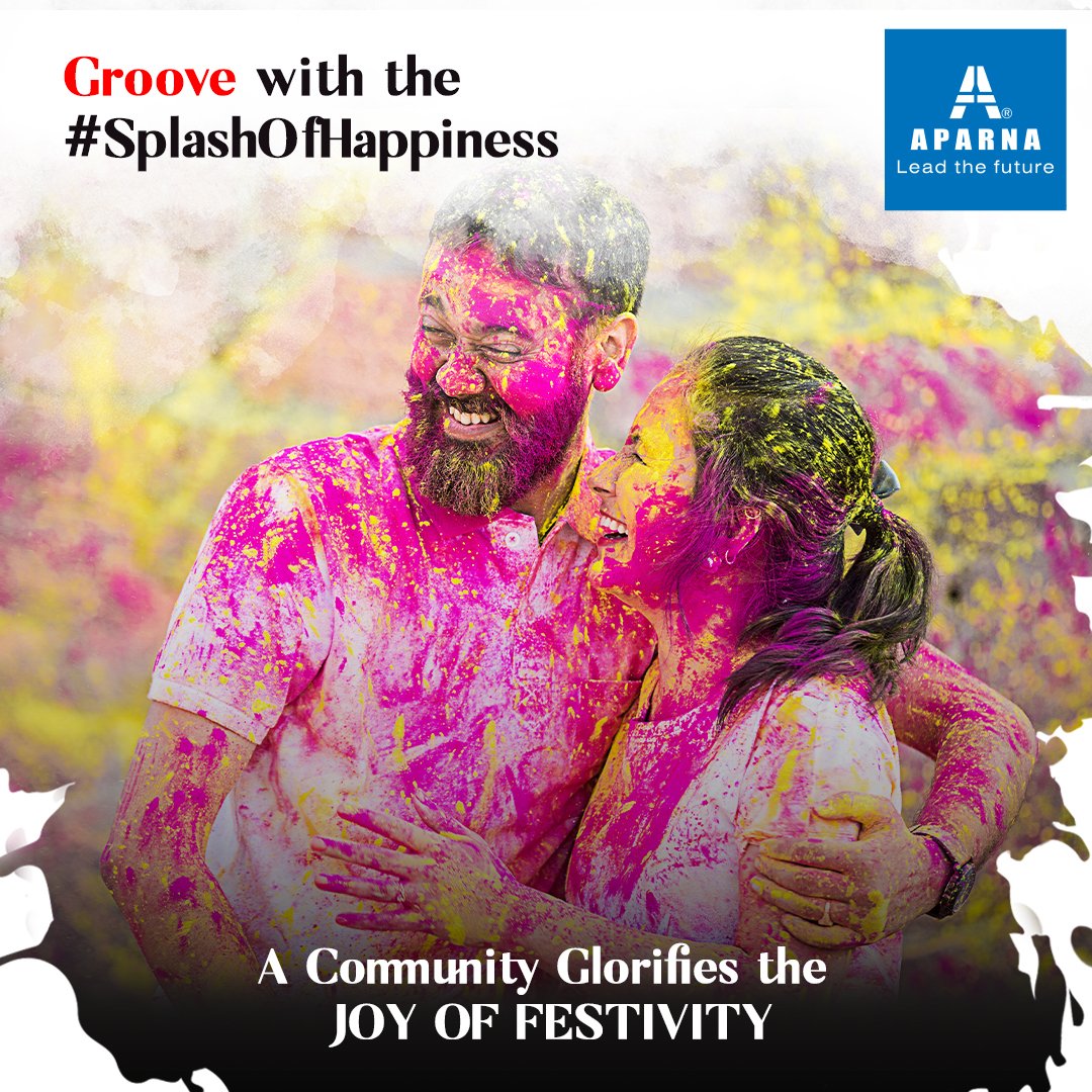 Living in an Aparna Community means dancing to the beats of happiness every day!

#Holi2022 #AparnaConstructions #SplashOfHappiness