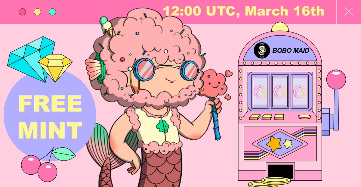 hello every #NFT fans🎊
Today, Bobomaid DC AMA activity time was delayed by two hours🙌🙌
So we planning to release five more  Bobo MAID free mint！participate today 🎊
🎁 5 Bobo MAID free mint
📍discord.gg/bobomaid
time change 2022.3.16 UTC 10: 00 to UTC 12:00 
#NFTGiveaway