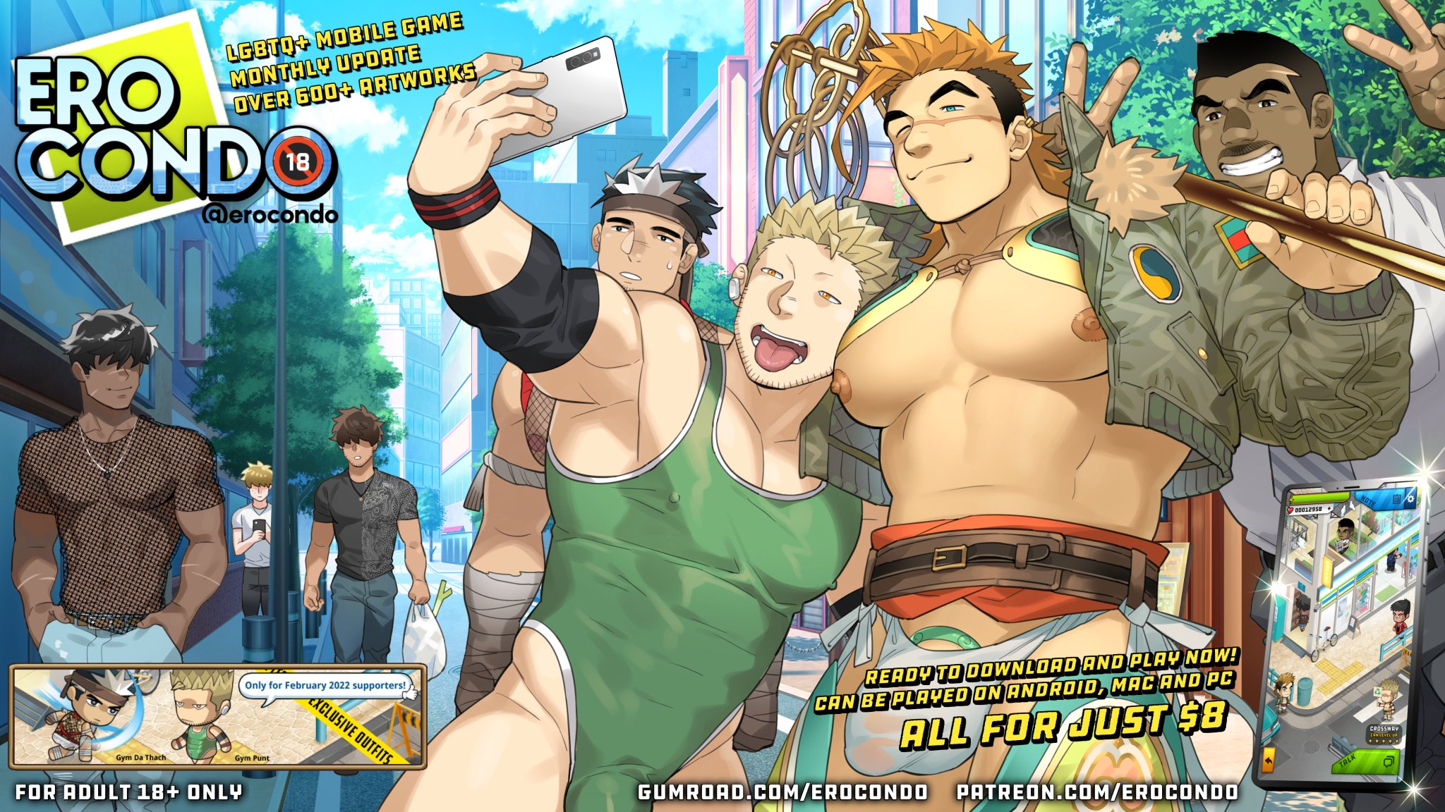 ⭐[New June 2022 Update!] Ero Condo - Yaoi Bara LGBTQ+ mobile game🔞 - 🚦  Ero Condo 🚦