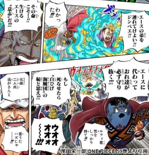 マルコ 『エースに代わって、おれ達が必ず守り抜く！！！もし死なせ