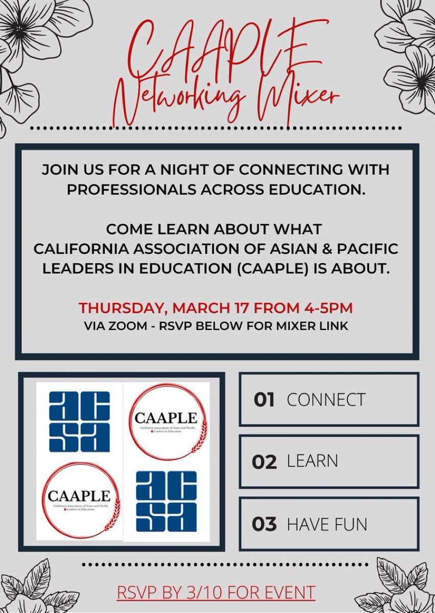 Lisa Katimbang (@lkatimbang) on Twitter photo Just 2 more days until the Northern CA Virtual mixer. It’s not too late to RSVP and connect with our fellow AAPI leaders! See y’all soon! @PrincipalTam @Mish_Ward <a href="/yvonnetran12/">Yvonne Sugimura</a> @TonyLamSCUSD @CAAPLE1 <a href="/margieacsa/">Margarita Cuizon-Armelino</a> <a href="/ACSARegion8/">ACSA Region 8</a> Just 2 more days until the Northern CA Virtual mixer. It’s not too late to RSVP and connect with our fellow AAPI leaders! See y’all soon! @PrincipalTam @Mish_Ward <a href="/yvonnetran12/">Yvonne Sugimura</a> @TonyLamSCUSD @CAAPLE1 <a href="/margieacsa/">Margarita Cuizon-Armelino</a> <a href="/ACSARegion8/">ACSA Region 8</a>
