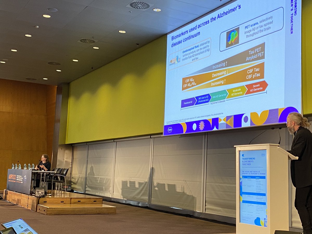 Sherif_Bay's tweet photo. Inspiring discussion by @CharlotteTeuni1 and Henrik about the potential of blood biomarkers in dementia #ADPD2022 https://t.co/ck3IYcDJwF