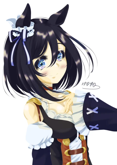 フラッシュ初描き出来ましたー
#ウマ娘 #エイシンフラッシュ 