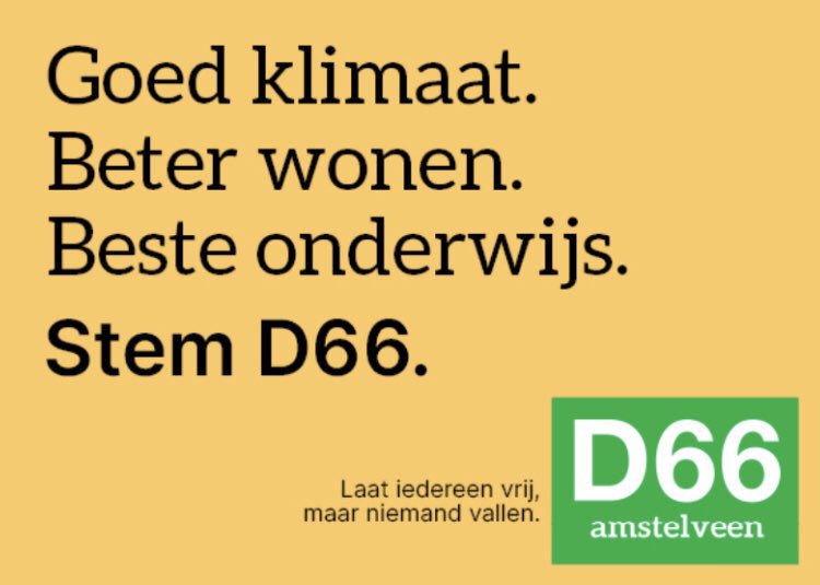D66Amstelveen's tweet photo. Stemmen is een geweldig voorrecht in onze vrije democratie.

Laat je democratische recht niet verloren gaan. 

Ga stemmen!

Roep je buren, familie en vrienden op om hetzelfde te doen. 

Stem op goed klimaat, beter wonen en het beste onderwijs. Voor democratie. Stem D66! https://t.co/0LUr46iegz