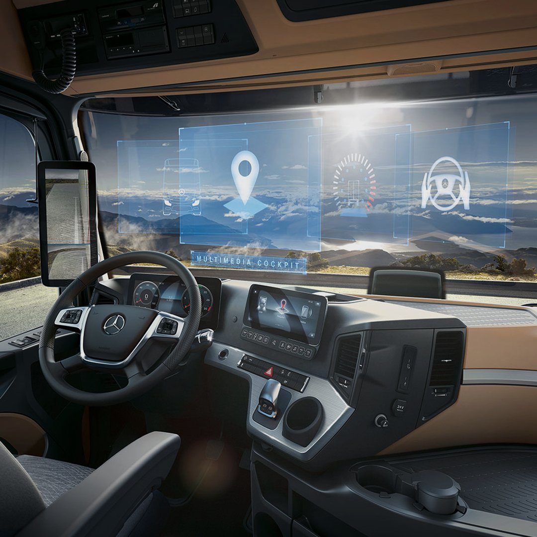 MBTrucksKSA's tweet photo. الحياة أسهل مع تقنية شاحنات مرسيدس-بنز الجديدة 🤩
Mercedes-Benz trucks technologies make your life easier 🤩
#Juffail #MercedesBenz https://t.co/EZ05Kiac8c