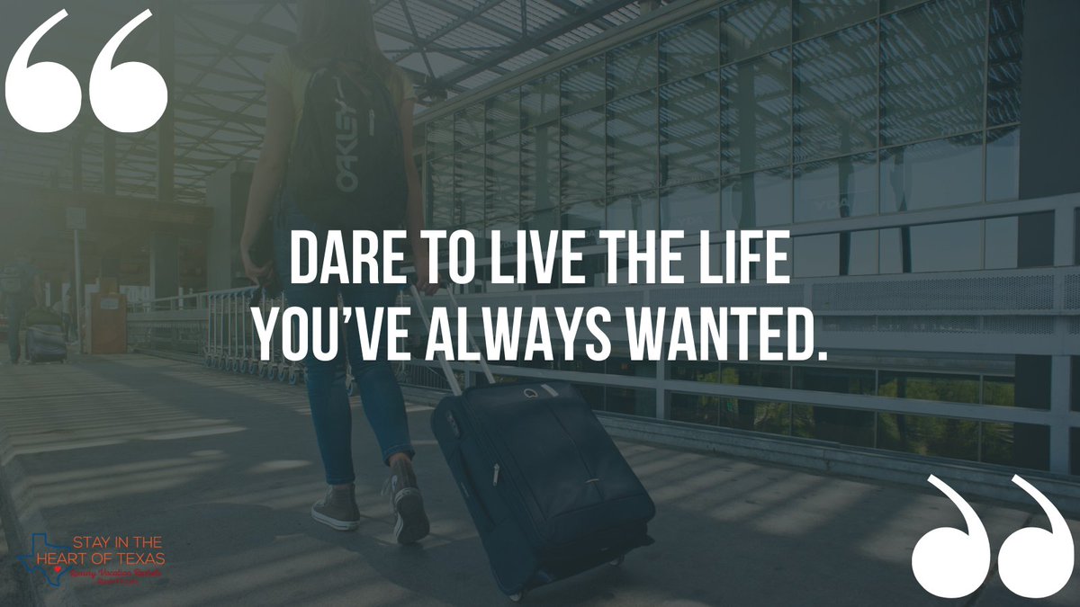 StayTx's tweet photo. “Dare to live the life you’ve always wanted.”

#travel #travelinspiration #travelquote https://t.co/pErxUFNPHS