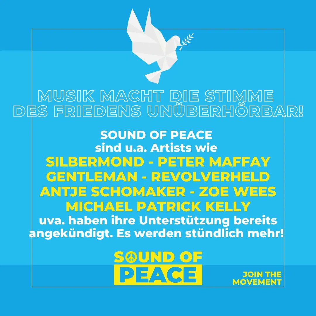wirmittendrin's tweet photo. #soundofpeace 20/3/22 #Berlin! 🤍🕊🤝🏾 Weil Frieden die einzige Lösung ist. https://t.co/Zr0cQd0wwX