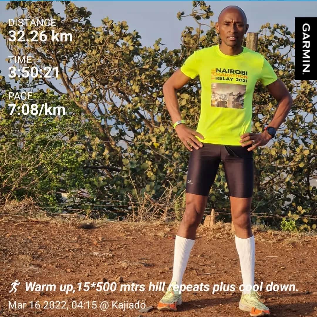 itsdavidthuo1's tweet photo. Goals dont care about our likes and preferences.Nor should they.Hills arent my favourites and many of us are members. Working on my not so strong areas to compliment the strong ones.
Warm up,15*500 mtrs hill reps plus cool down.
Five and a half weeks to Vienna City Marathon 2022. https://t.co/5ZCKNrRl8j