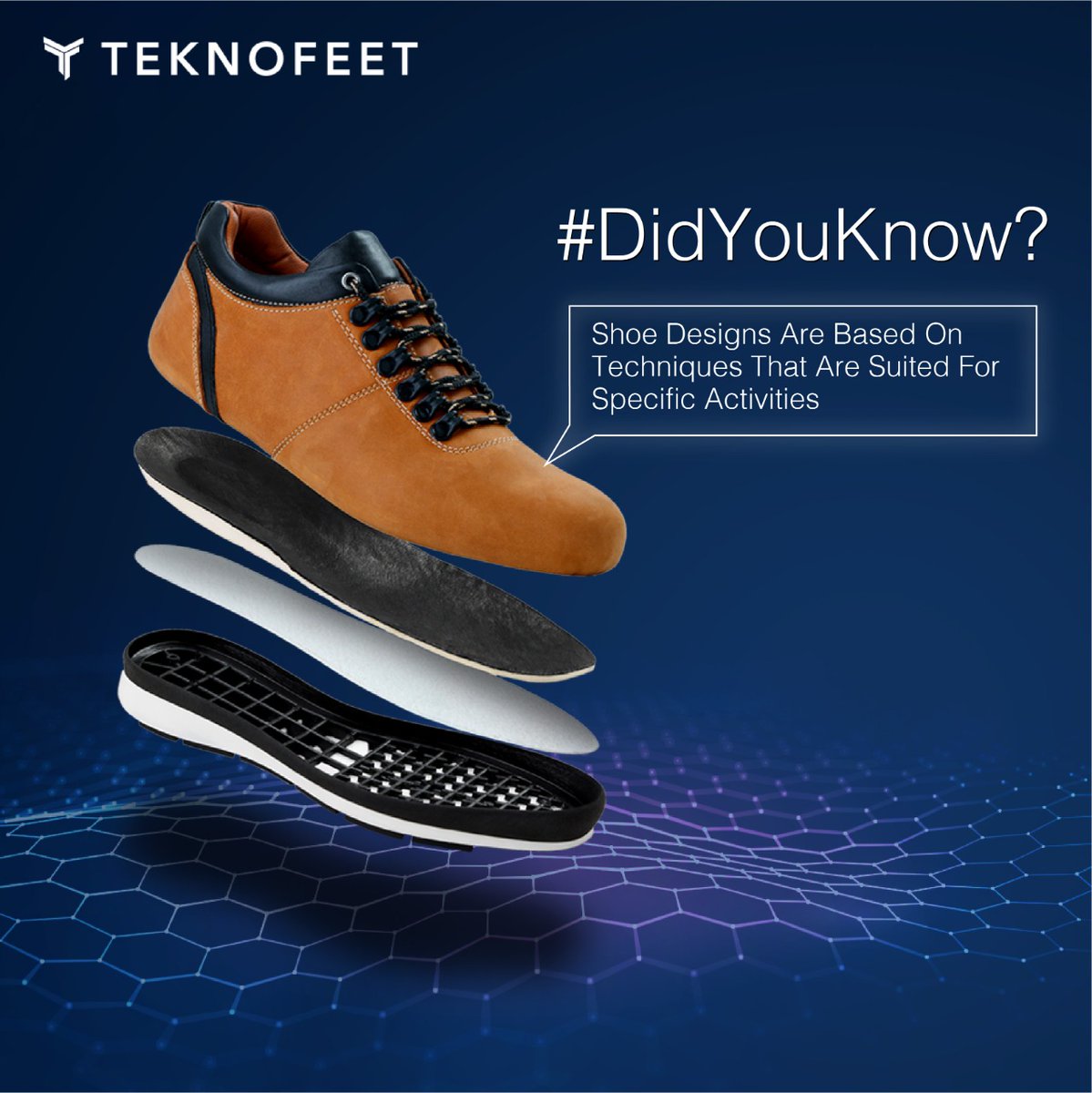 teknofeet_tech's tweet photo. There are specific shoes designed for tennis, golf, football, cycling, and other sports. Each has a different design, material, and weight to best protect feet against the stresses of the particular activity.
Want to know about your perfect fit? Get your feet scanned now! https://t.co/owvJEehdnU