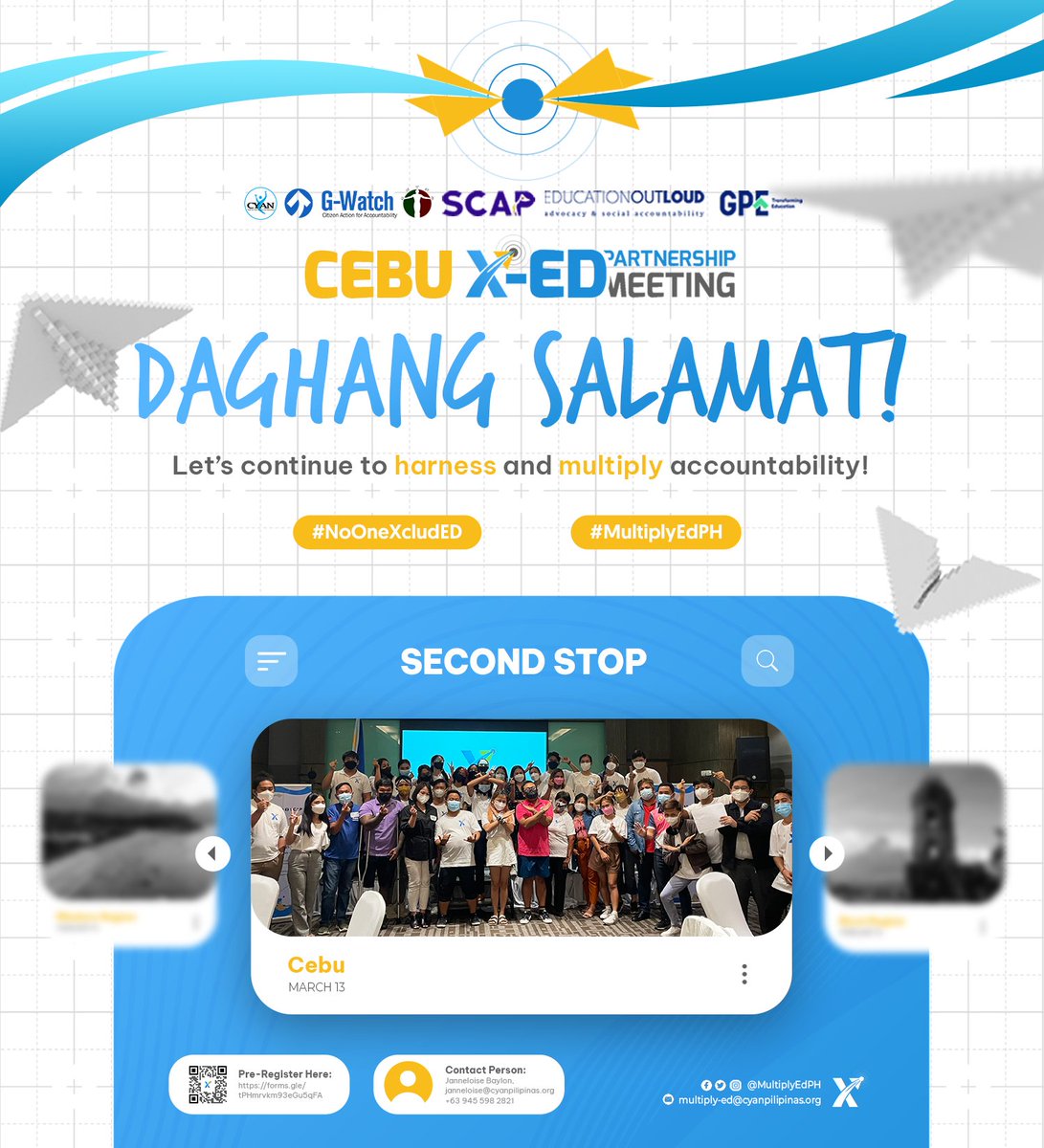 MultiplyEdPH's tweet photo. DAGHANG SALAMAT! ππ
The #XEdCebu Civil Society Organizations (CSOs) Partnership Meeting held on March 13 was a huge success! https://t.co/v0hHj0yJfT