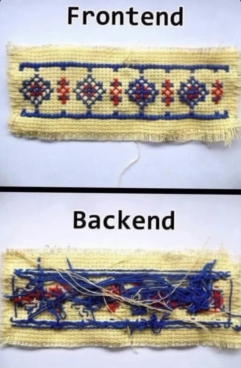 conflutech's tweet photo. #Frontend vs #Backend https://t.co/FXQkic8Fjq