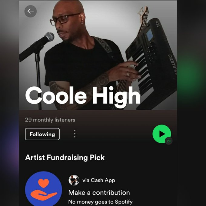 ReddOktoba's tweet photo. Check out @CooleHigh on his @Spotify
 page:
https://t.co/xf8Zv4LEex

And for more check out https://t.co/EbCBmjXQr2 

#CooleHigh #SpotifyArtist #SpotifyPlaylist #spotify https://t.co/6yWh8ZhXIV