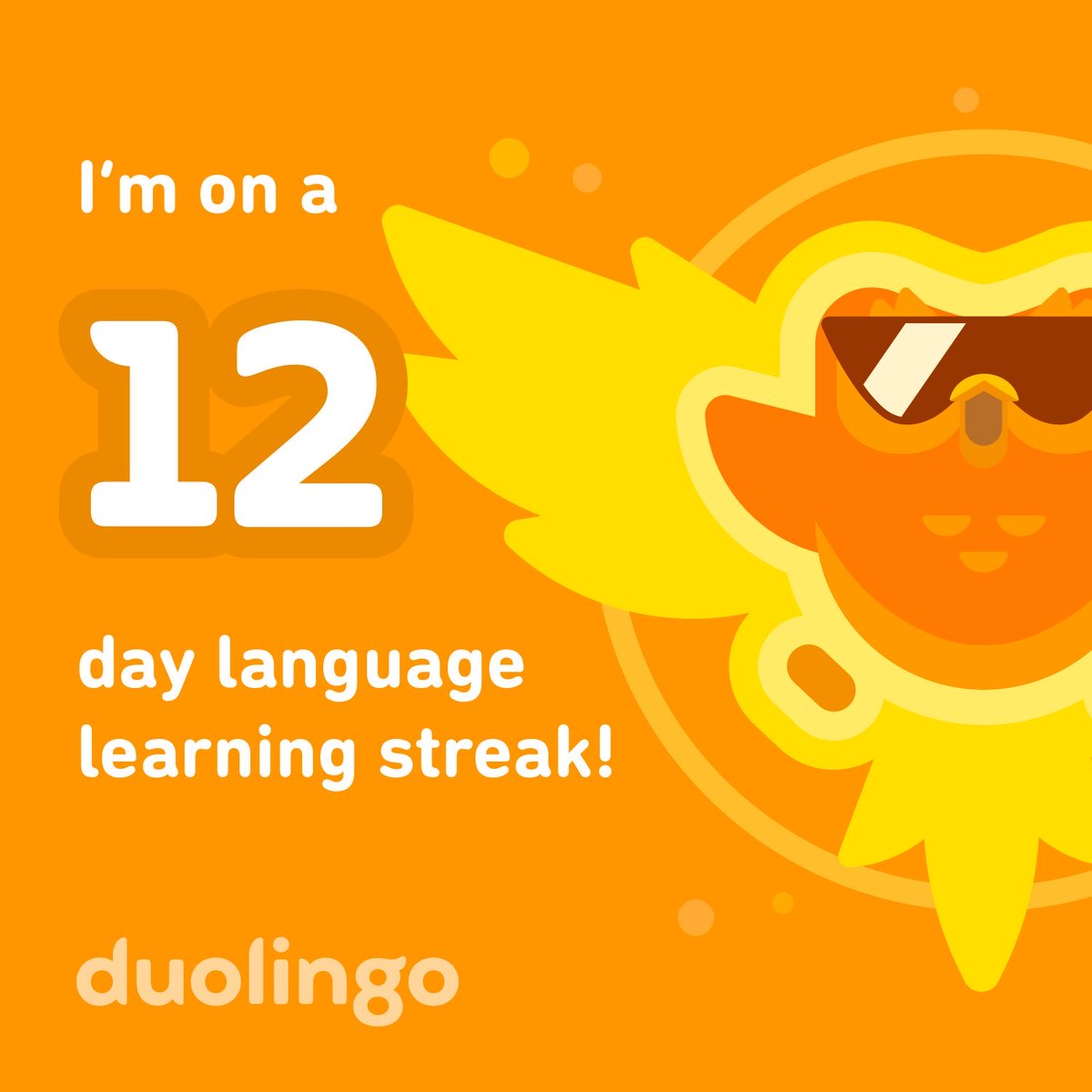 drelizabeth2u's tweet photo. I’m on a 12 day streak learning Spanish on Duolingo! Join me? https://t.co/SqGR41FHdi https://t.co/yrh4620o5r