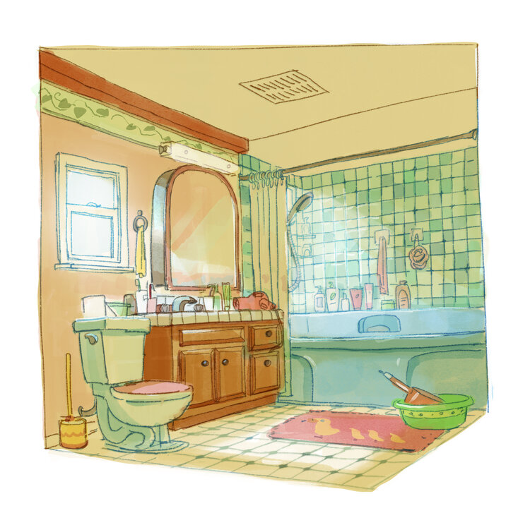 repeccas's tweet photo. Early pass of Mei's bathroom 🌚 #turningred #pixar https://t.co/mdo4DdExpr