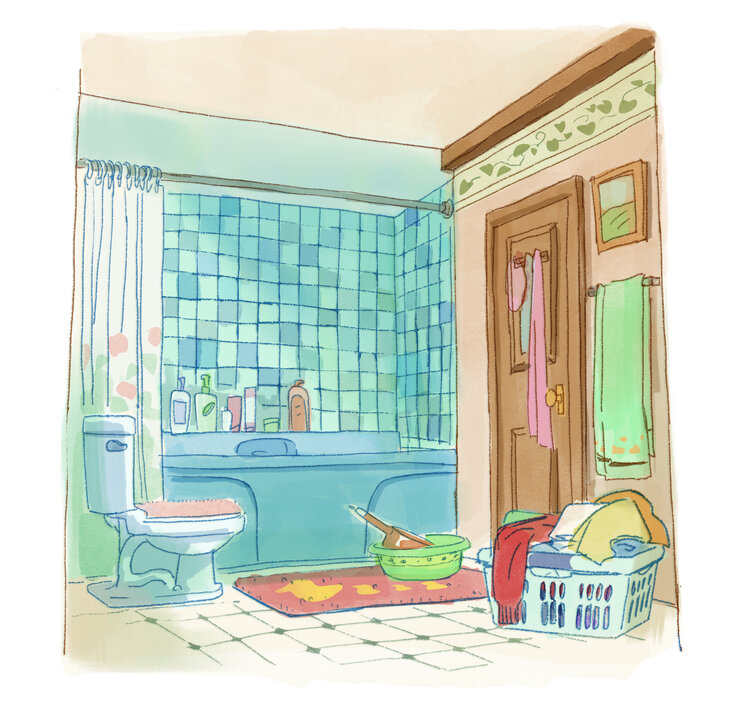 repeccas's tweet photo. Early pass of Mei's bathroom 🌚 #turningred #pixar https://t.co/mdo4DdExpr