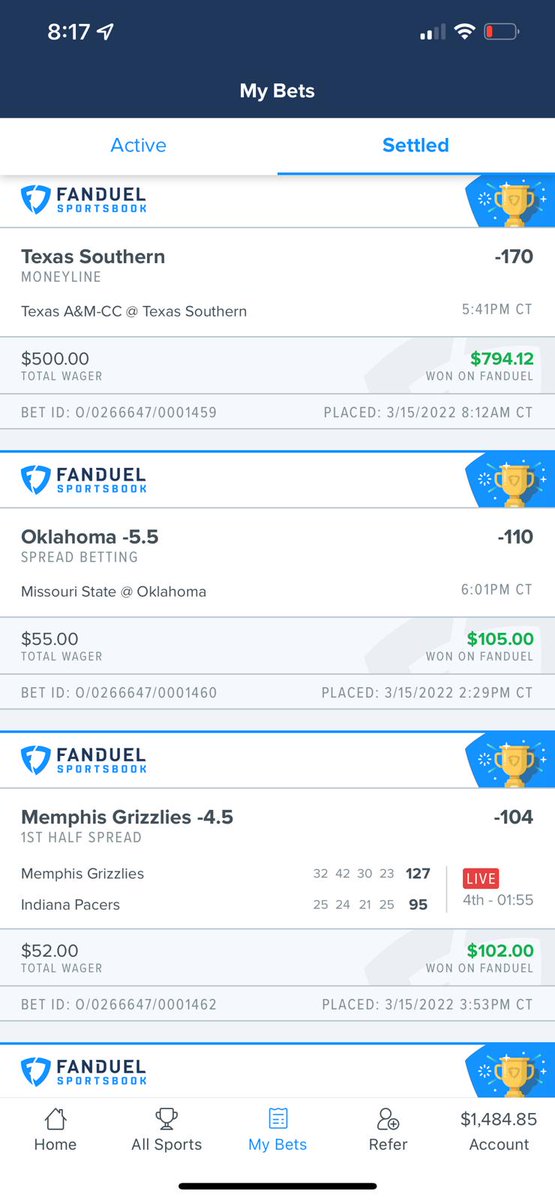 Cashismyname333's tweet photo. Texas Southern wins ✅  ✅ POD 

Oklahoma wins ✅ ✅ 

Grizzly win ✅  ✅ 

RESULTS SPEAK LOUDER THAN WORDS 

JOIN VIP TODAY 

LETS GO !!!!!!!!!!!!!!!!!

#tickets #VIP #CBBPicks #SportsPicks #sportsbets #bettingtwitter #LetsGo #joinnow #JoinUs #MarchMadness #wereinthegame https://t.co/Psz2mnBXxg
