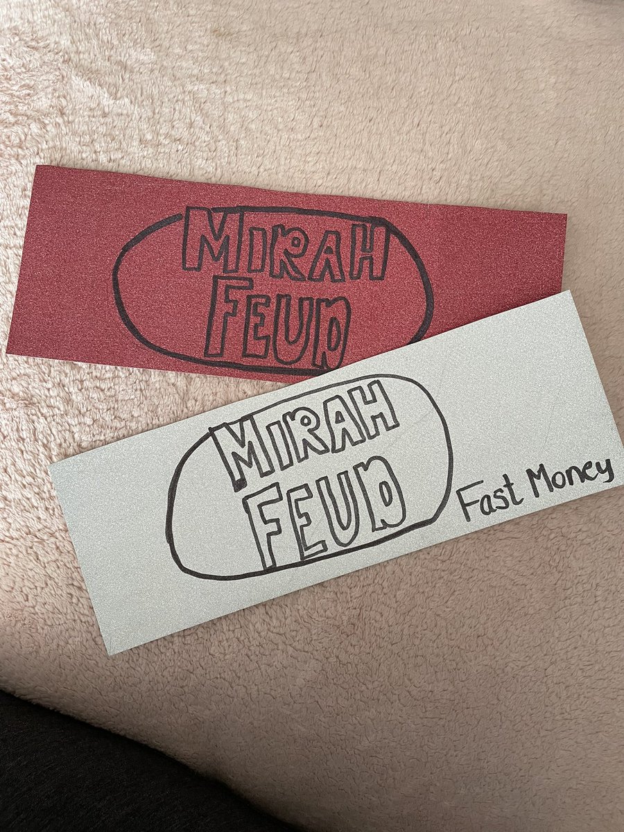 TheShanDee's tweet photo. Our 12 year old loves @FamilyFeudCa so we made her own version of the board-game for her birthday,“Mirah Feud”. She lost 🤣 @gerrydee https://t.co/eAsT9iKek3