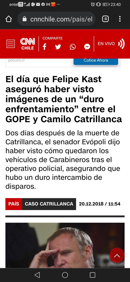 RoblesDeLaR's tweet photo. @felipekast Que hubiese ocurrido?? Cual es la idea de desprestigiar a la vocera de gobierno?? Si hubiese pasado algo peor, imagino asegurarias haber visto "Duro enfrentamiento" entre ambas partes como el del print... #Kasto https://t.co/goPhxv2Hr5
