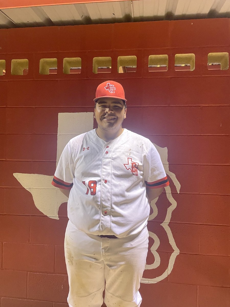 BaseballBremond's tweet photo. Congrats to Arian for being named MVP for tonight’s big win. 4 innings pitched giving up 1 earned run. 2 for 4 with 1 RBI. But it was the snags at 1st. When you buy into the program good things happen. I am on this kid daily and it has payed off. Love you man! https://t.co/2ddTcrCWYi