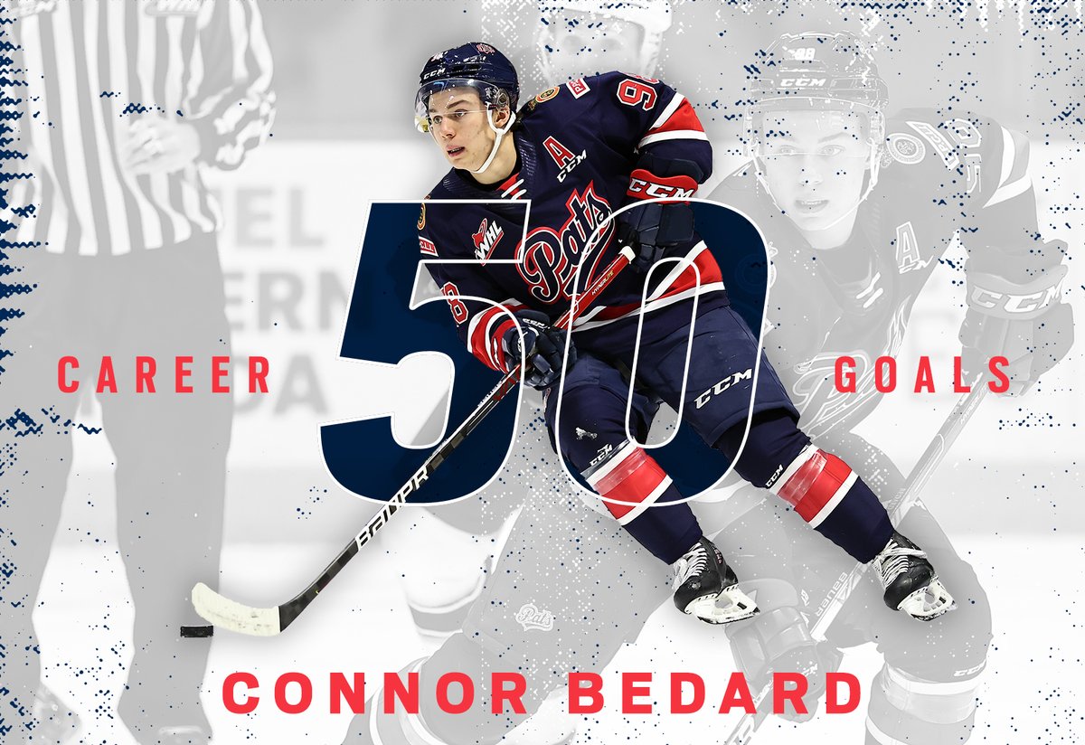 Bedard has scored his 50th career goal in <a href="/TheWHL/">Western Hockey League</a> in his 63rd game.

Congrats on the milestone Connor!

#WHLStats | #CB98