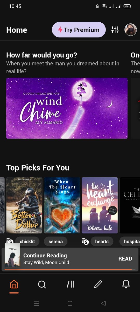 elleboooj's tweet photo. Gandang bungad naman nito. Sign na yata para basahin ko? Kaso wala pa akong coins sandale 😭😭😭

@iamAlyloony 
#WindChimeWP 💜 https://t.co/nd7IA49nM0