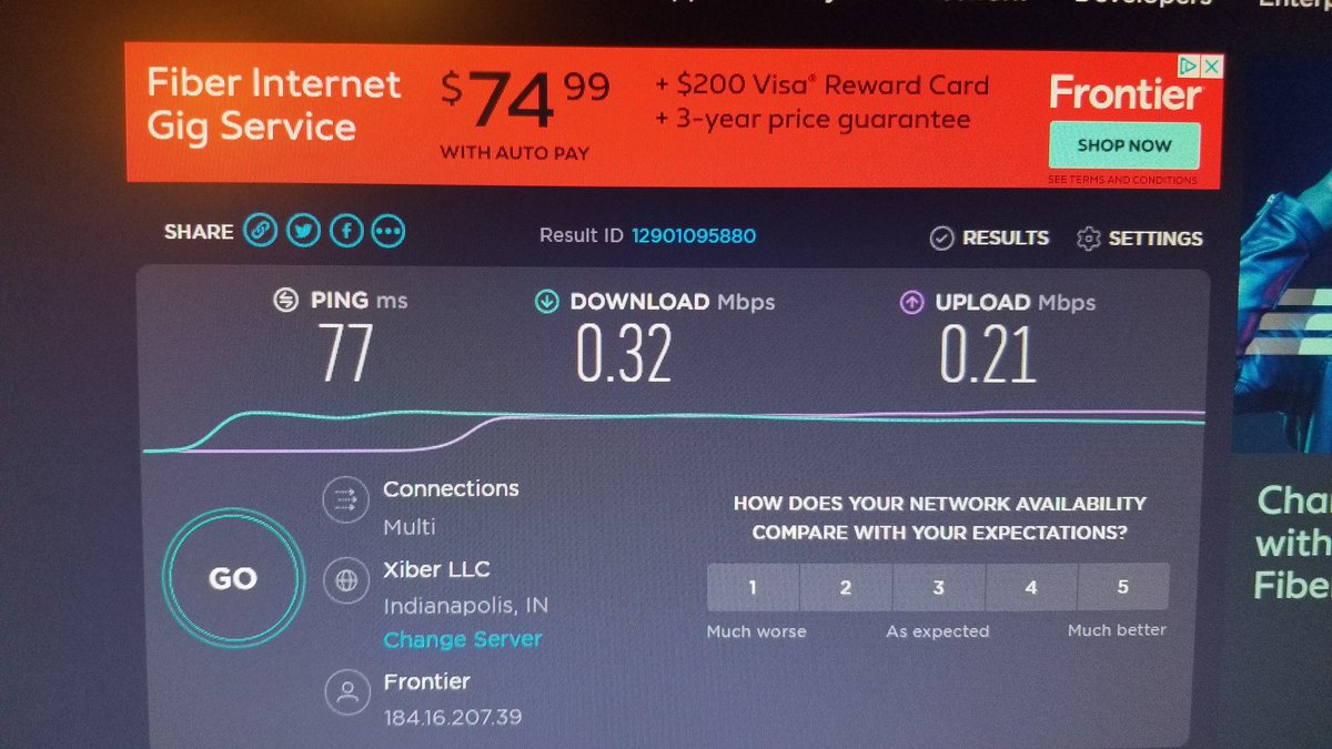RanBake's tweet photo. @FrontierCorp I'm paying money for this? Been nothing but problems for the past 3 years... https://t.co/FYdArFMrD2