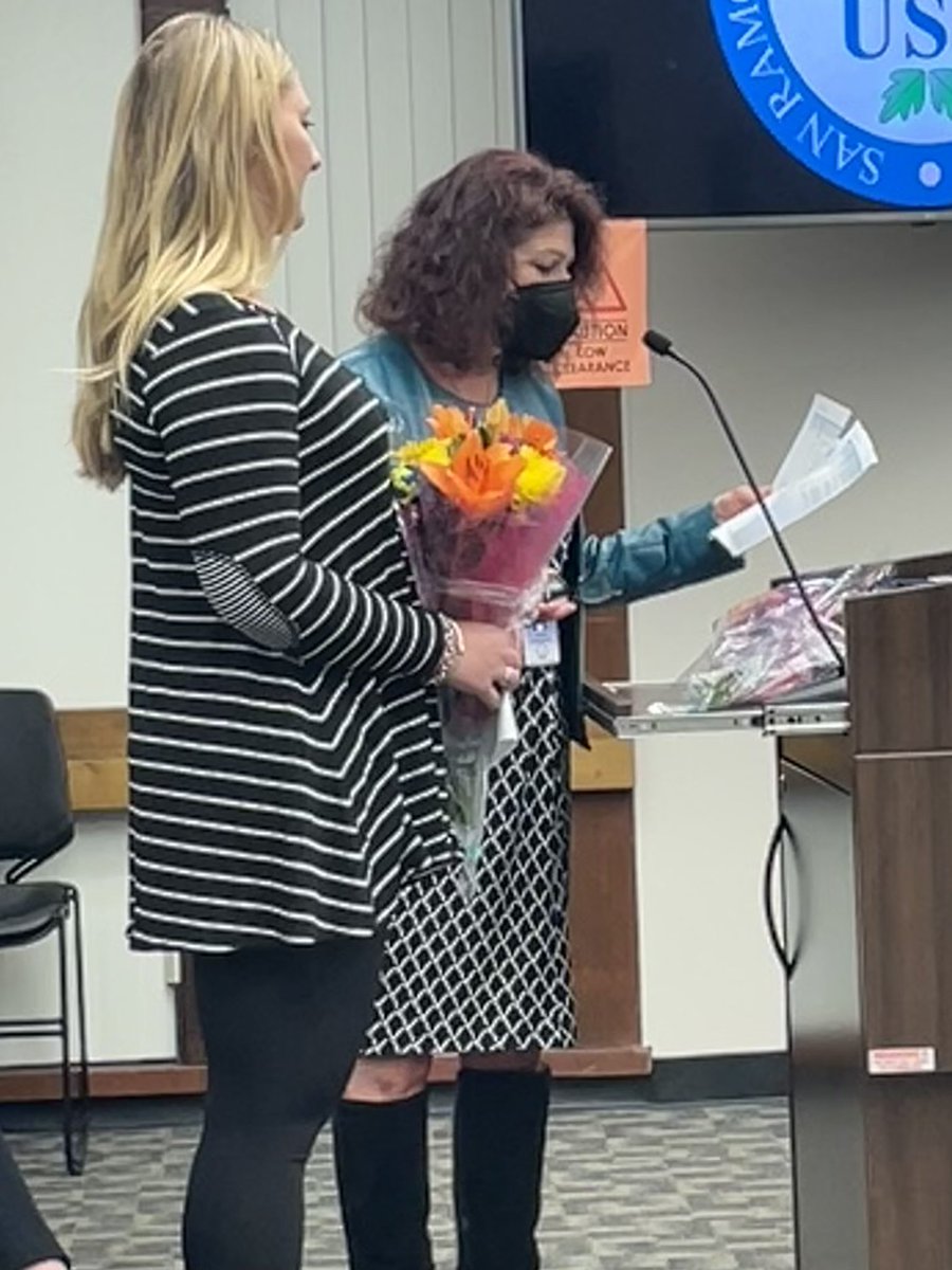 Our 2022-23 SRVUSD Teachers of the Year were honored at tonight’s board meeting. ⭐️ Congratulations again to Georgi and Chavonta! 🎉 #SRVUSDisthePlaceToBe