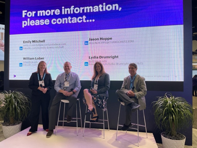 EmilyDMitchell's tweet photo. Thank you to Dr. Bill Lober @lober, Dr. Lydia Drumright @epi_lydia  and Dr. Jason Hoppe for joining me in a panel on how to use Clinical Decision Support tools to support informed opioid prescribing #HIMSS22 @AccentureFed https://t.co/Tg0eoMWIyG