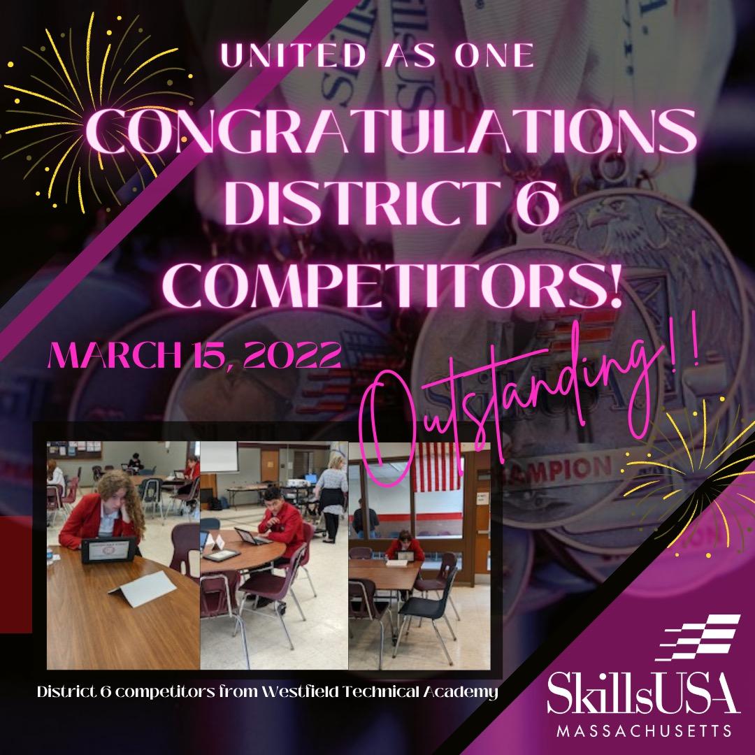 maskillsusa's tweet photo. Outstanding work, District 6 competitors! 🎉
Results from today's competition will be announced next week, so stay tuned!
.
.
.
.
.
#district6 #championsatwork #leadersintraining #CTE #skilled #skillsusa #maskillsusa https://t.co/ybvFcvXTIS