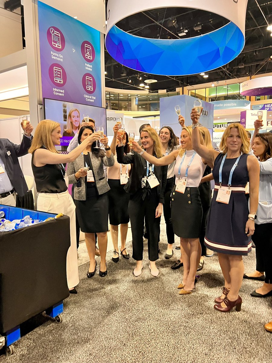 InterlaceHealth's tweet image. Cheers to Interlace Health’s 30th year in healthcare! Thanks to all who stopped by our happy hour to celebrate! See you again tomorrow at booth 4571! #himss22 🥂