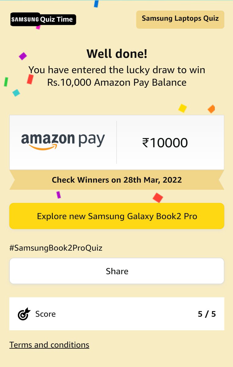 Raghav4442's tweet photo. I played this interesting Quiz on Amazon-Play games at Amazon FunZone  https://t.co/oNtpmfiOW7
@amazonIN #SamsungBook2Series #SamsungBook2 #AmazonSpecials https://t.co/yVdVTvmFOm