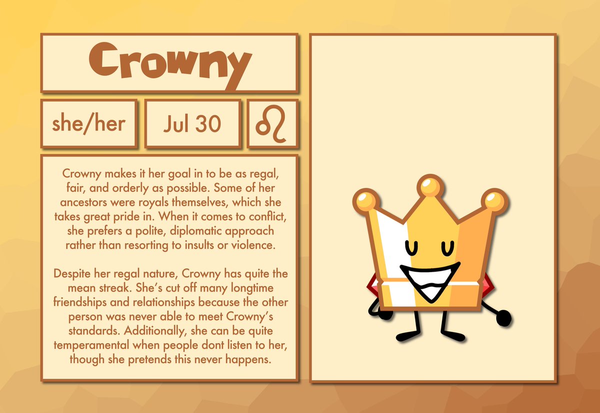 ObjectionShow's tweet photo. To make up for missing yesterdays character reveal, here’s a double reveal! Meet Crowny and Mantle! #objectionshow
#bfb #tpot #objectshows https://t.co/h70Gut4yTt