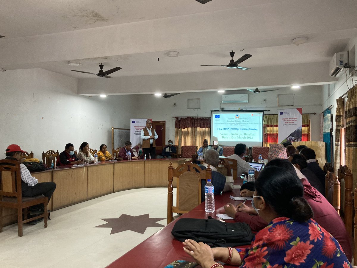 MadHab_UPR's tweet photo. How can the municipalities and local actors institutionalize #ForecastbasedAction and #ShockResponsiveSocialProtection in their #DRRM and humanitarian operations?
We are here in the flood plains of Nepal discussing and debating @RCClimate @NepalRedCross @danskrodekors @eu_echo https://t.co/ghicIzYUU2