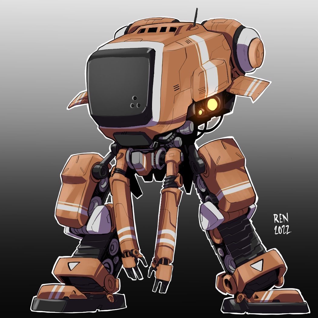 Chuva736's tweet photo. I have no idea what color I like! You choose! #marchofrobots2022 #mecha #robots #conceptart #ConceptRobot #conceptmecha https://t.co/42BqKgSexr