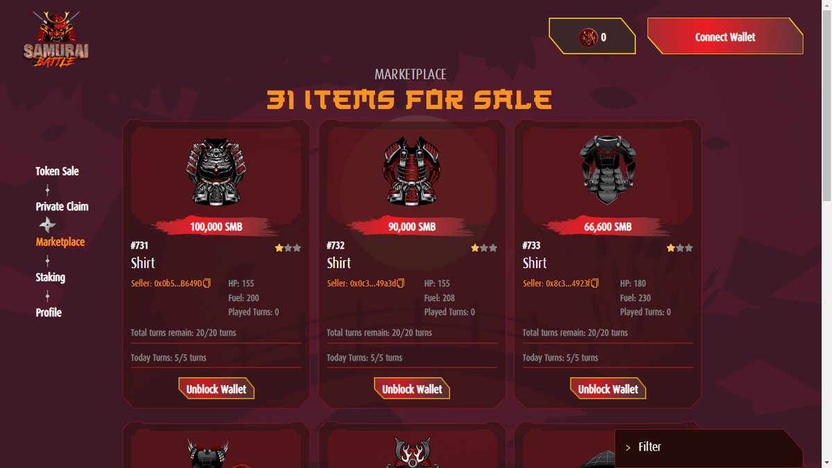 Samurai_Battle's tweet photo. HOT NEW🔥

👏#SamuraiBattle NFT Marketplace is live now👏

We have optimized all the practical features of the #NFT Marketplace so that our dear players can trade and earn sustainable profits.

Check it right here:
👉 https://t.co/T3sashnfqG

#Metaverse #PlaytoEarn $SMB https://t.co/yufZZ3VE2E