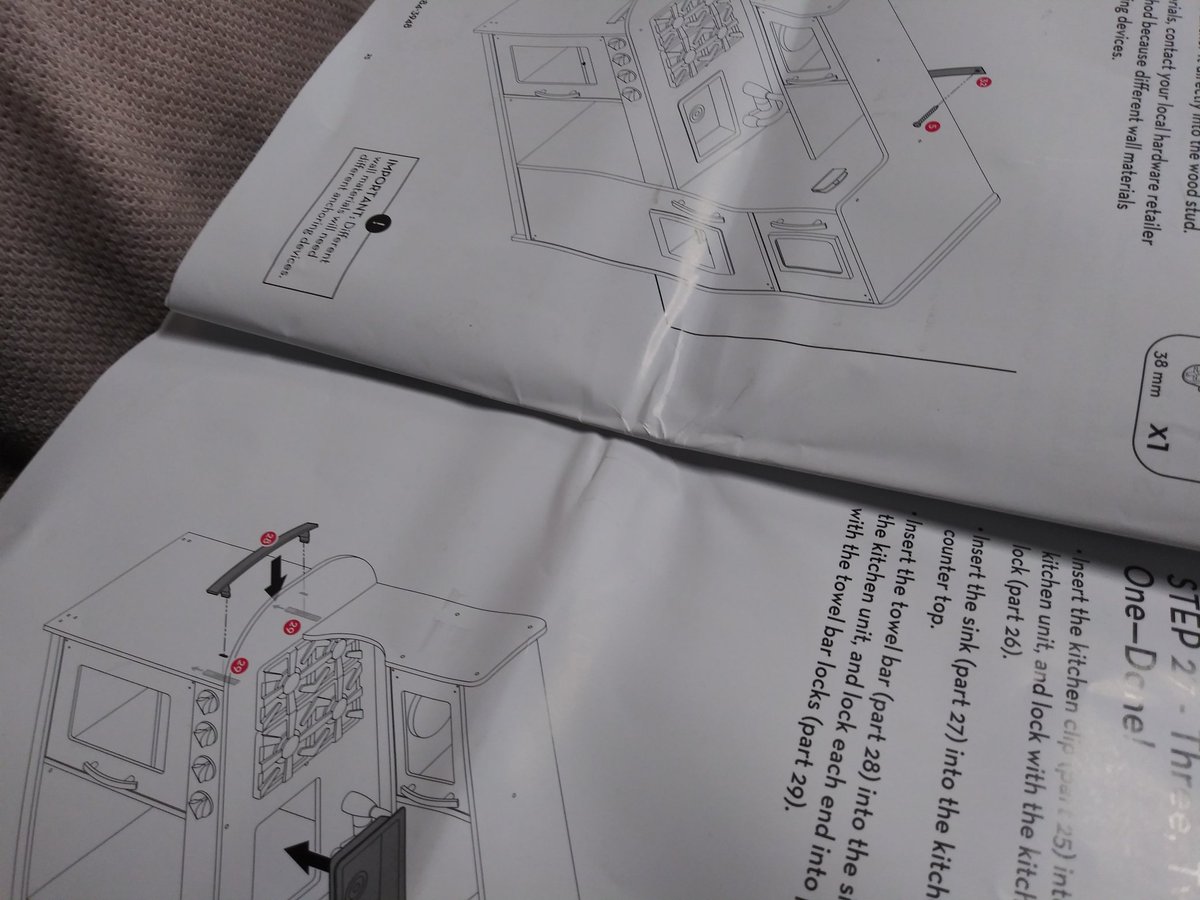 ComplexCmdr's tweet photo. After assembling this Chef's Kitchen from #Melissaanddoug which was designed apparently in Connecticut, but manufactured in #China , I'm no longer worried about them building planes. #tolerance95percent #Atbest #Maybeneedsomestaplesininstructions #wherethehelldoesthisgo https://t.co/HgfU70bbiG