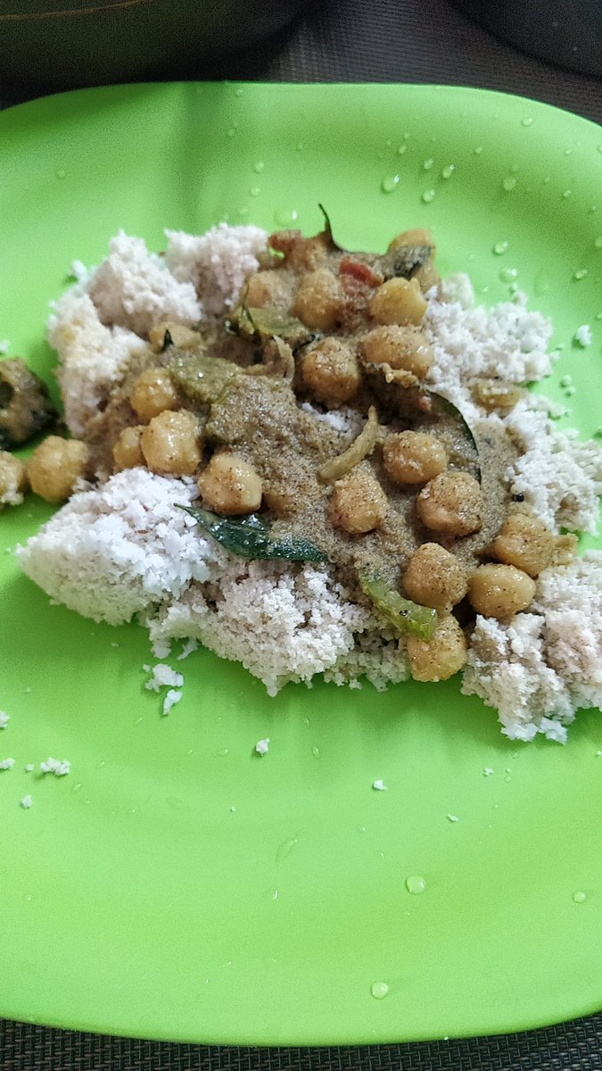 Clemenza2020's tweet photo. #breakfast time : #puttu #kadala https://t.co/DK21Hcv7Uh
