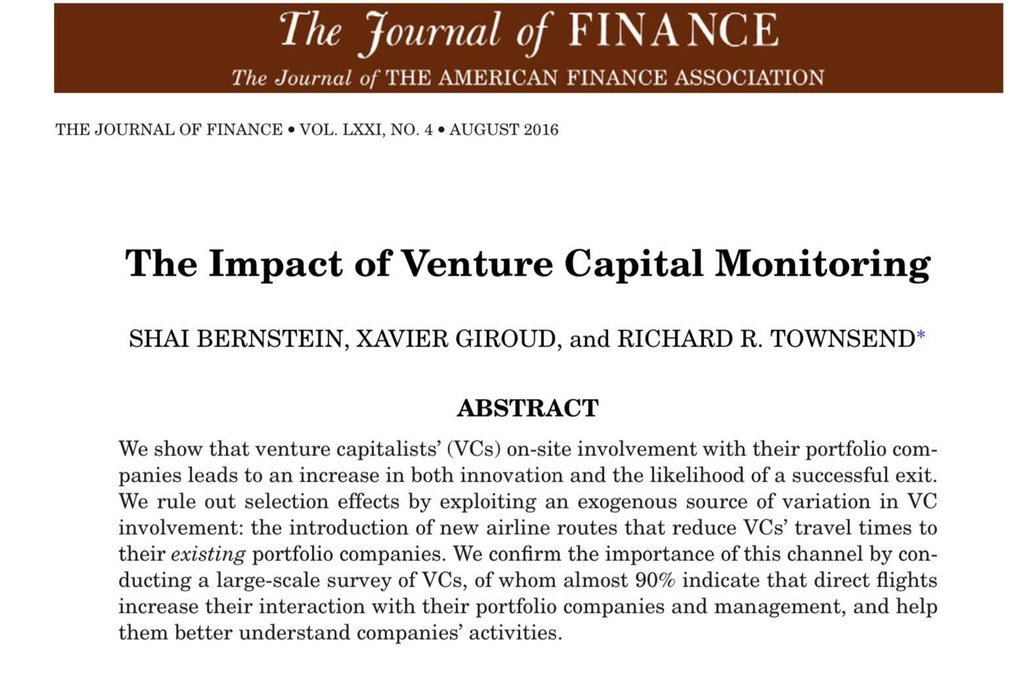 emollick's tweet photo. Want to up VC investment &amp; returns in your city? Add a direct flight to San Francisco!

Want someone to stay in Congress? Add a direct flight to DC!

Direct flights also makes it likely that scientists will publish together &amp; that organ transplants happen between connected cities https://t.co/jIfTXtLNwu