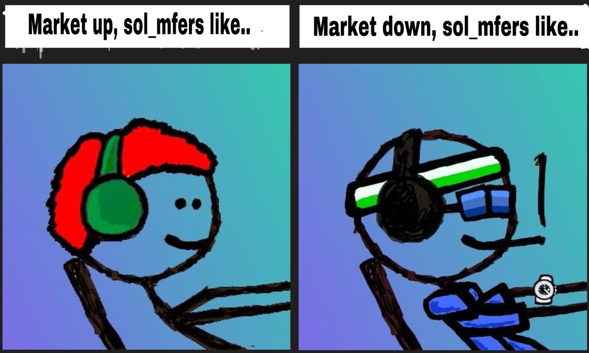 mfers_sol's tweet photo. Market goes up or down, the sol_mfers be like… 

#NFT #NFTCollection #NFTGiveaway #mfers #SolanaNFTs https://t.co/K5joesIycr