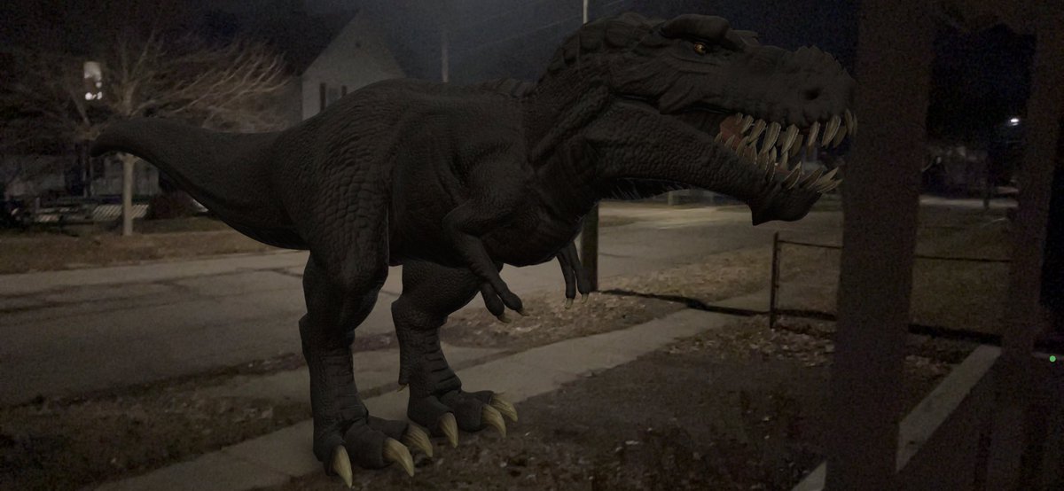 Flawwed1Art's tweet photo. Playing around with my prehistoric AR @dinoverseNFT #NFT   These things are cool. Can’t wait to go out and find new places for them to pop up.  

#CardanoADA #Cardano #CardanoCommunity #CNFT #Metaverse https://t.co/dCUxiIiI9H