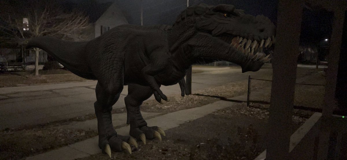 Flawwed1Art's tweet photo. Playing around with my prehistoric AR @dinoverseNFT #NFT   These things are cool. Can’t wait to go out and find new places for them to pop up.  

#CardanoADA #Cardano #CardanoCommunity #CNFT #Metaverse https://t.co/dCUxiIiI9H