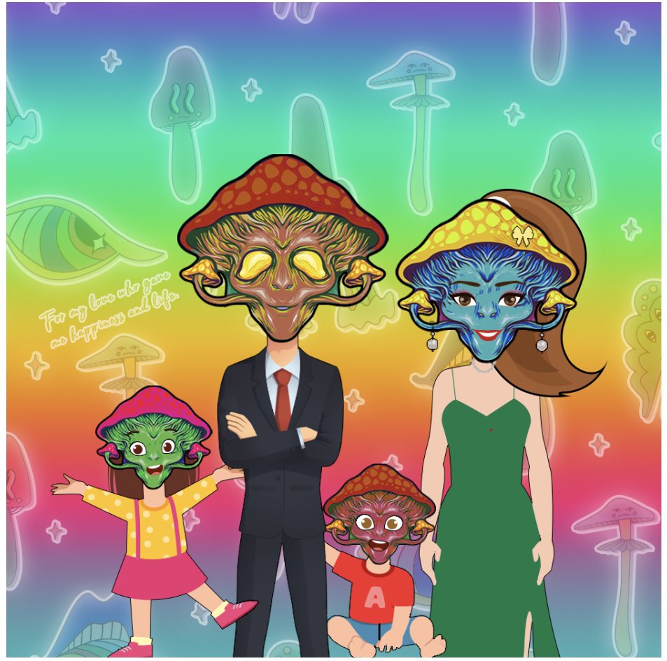 @ViikinkiPupu <a href="/MushroomTripNFT/">Mushroom Trip NFT</a> Custom <a href="/rbartsnft/">Raphaela | DIGITAL ARTIST 🇧🇷🇵🇹</a> made for my wife’s bday.