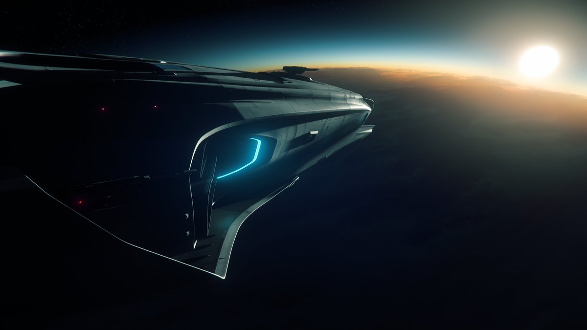 MarcusMaroon's tweet photo. Ending my night with the most beautiful Crusader sunrise I've seen in Star Citizen with my brand new 600i. #StarCitizen https://t.co/Ouh8SYdkgx