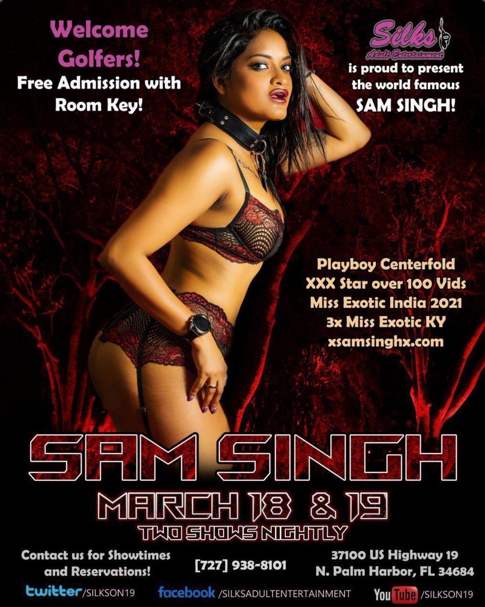 Stripclubexperi's tweet photo. This weekend, the hot & sultry @xsamsinghx is at @Silkson19, on Friday & Saturday (18th & 19th March).
#FeatureEntertainer appearances at USA #StripClubs are on our website: https://t.co/gNYKQ6k61N
#SamSingh #Silks #PalmHarbor #CentralFlorida #StripClubExperience https://t.co/Q2XBFYAhkv